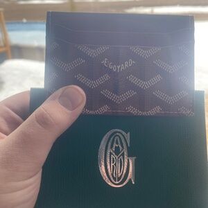 Red goyard card holder